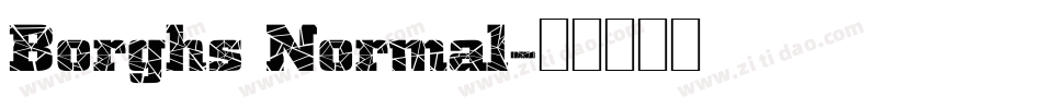 Borghs Normal字体转换